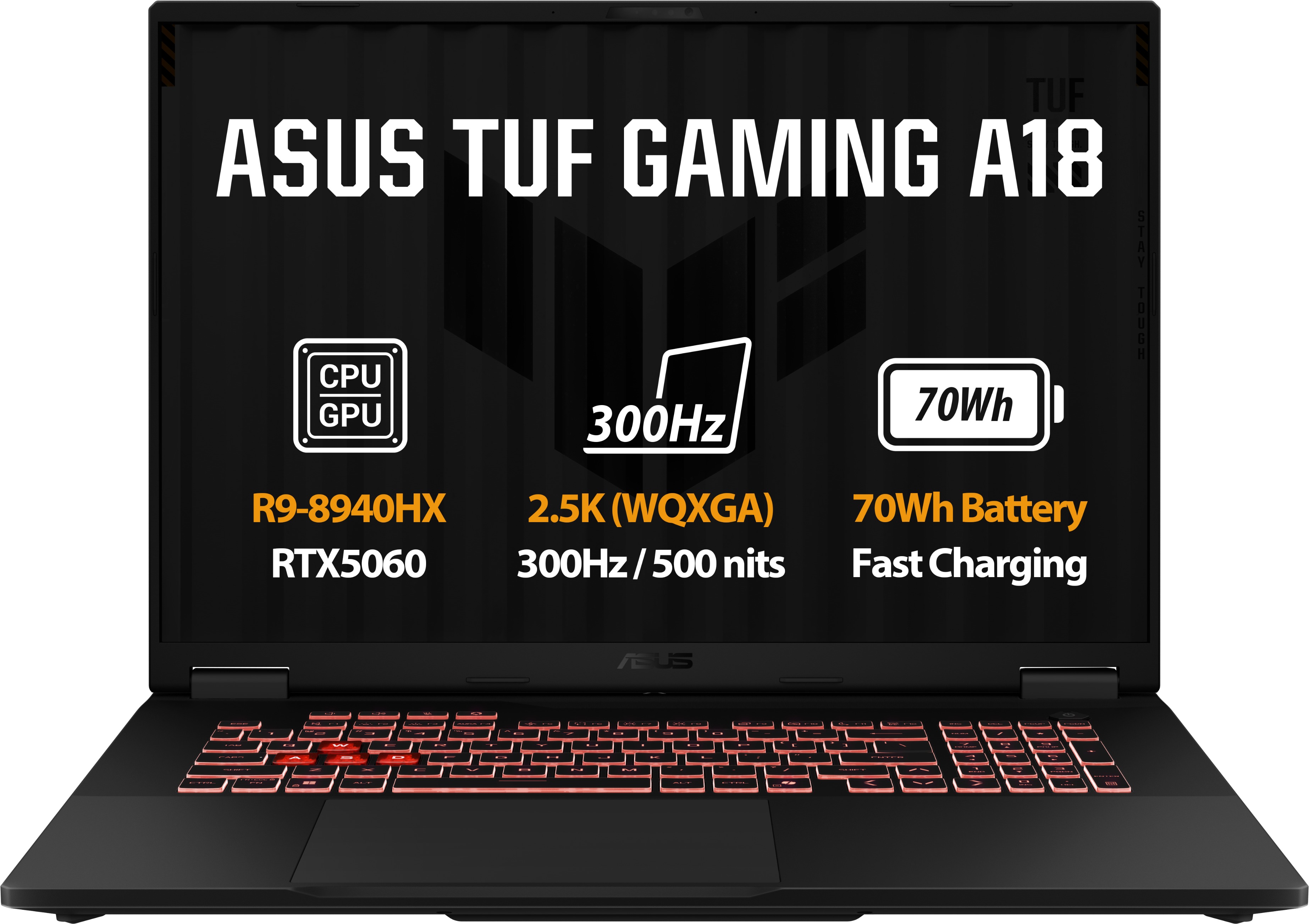 ASUS TUF Gaming A18 FA808PP-TT010WZ Jaeger Gray (bez adaptéru)