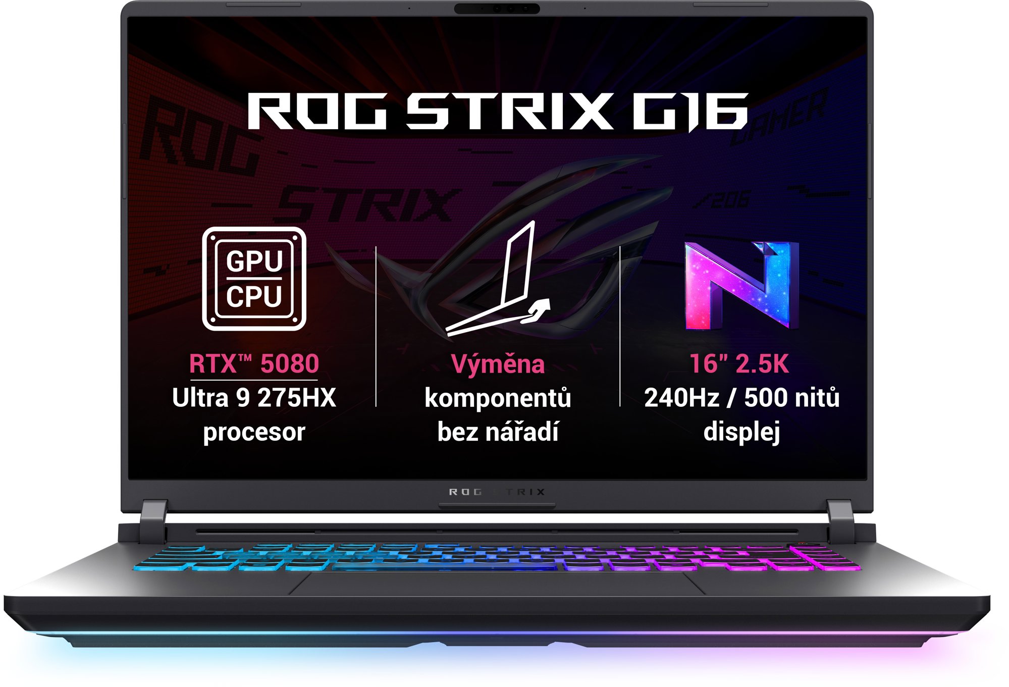 ASUS ROG Strix G16 G615LW-NEBULA054 v barvě Eclipse Gray