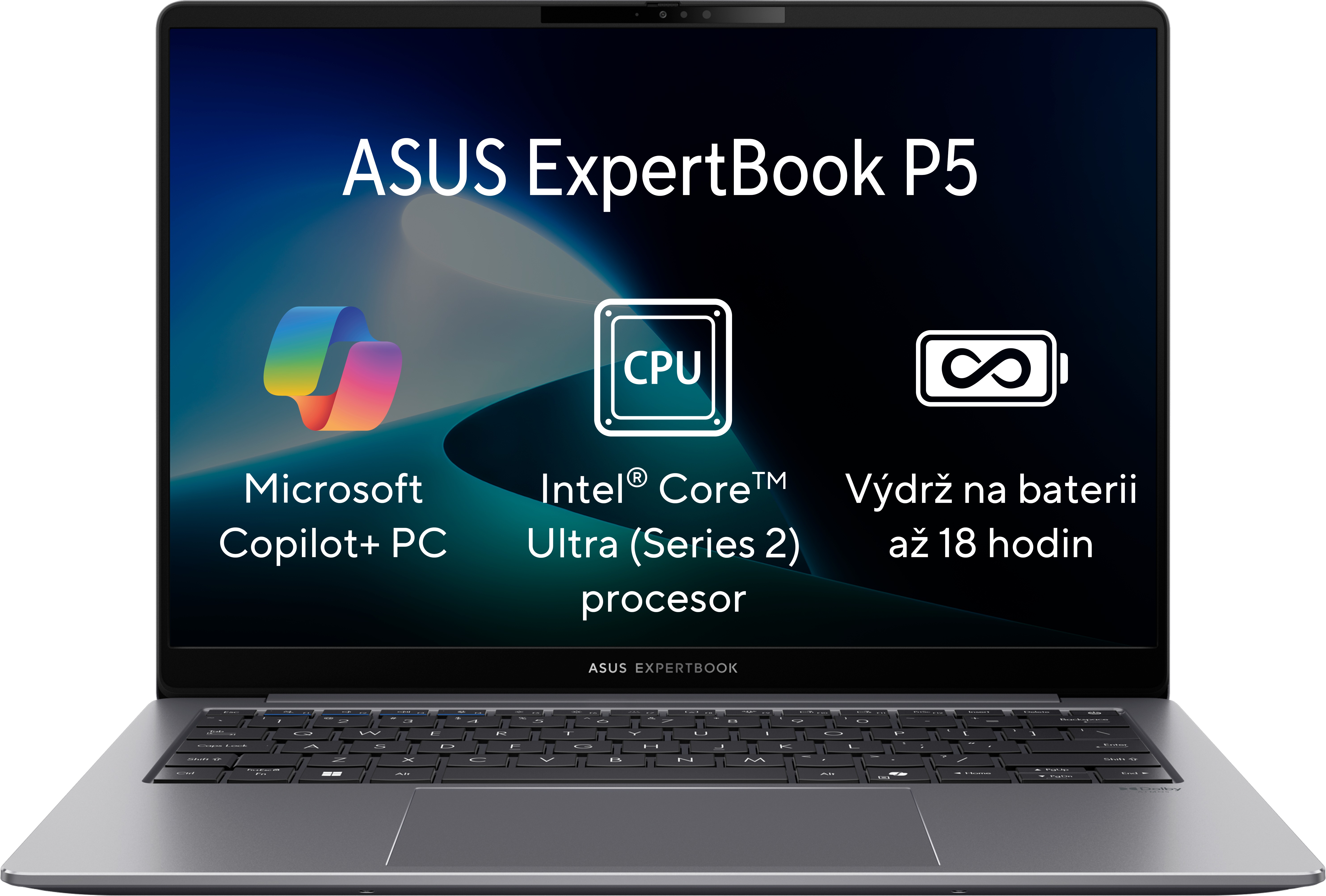 Notebook ASUS ExpertBook P5 P5405CSA-ULTRA7X v barvě Misty Grey