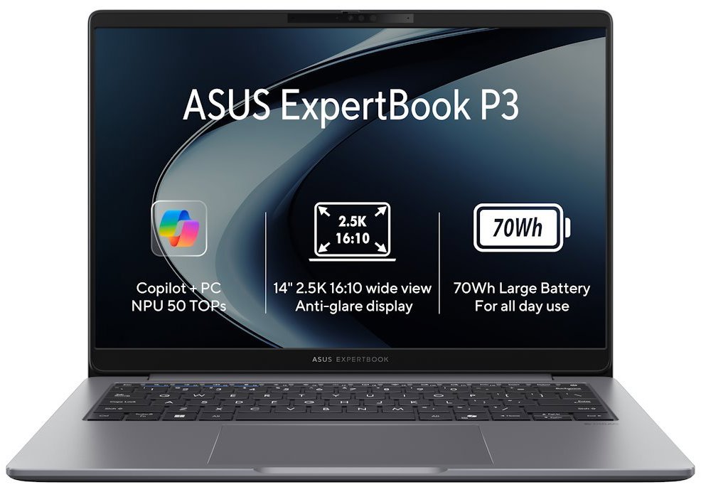 ASUS ExpertBook P3 PM3406CKA-NZR516512W v barvě Misty Grey