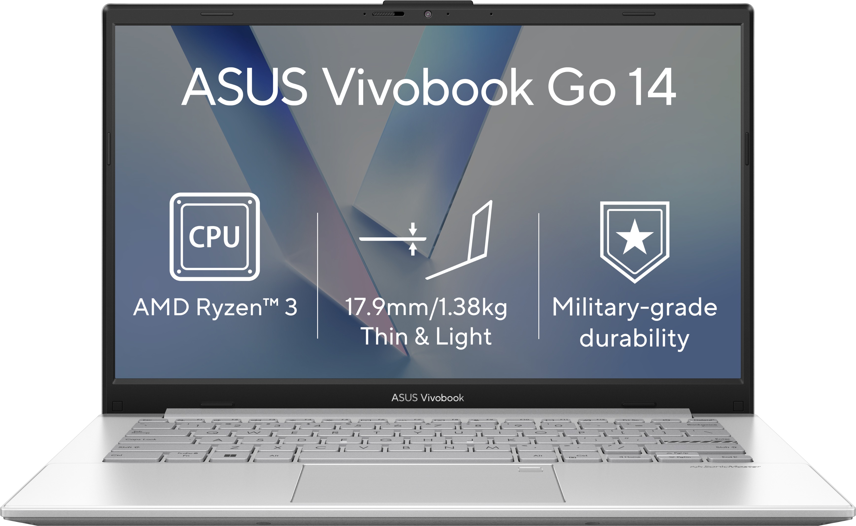 ASUS Vivobook Go 14 E1404FA-EB1808W Cool Silver (bez adaptéru)