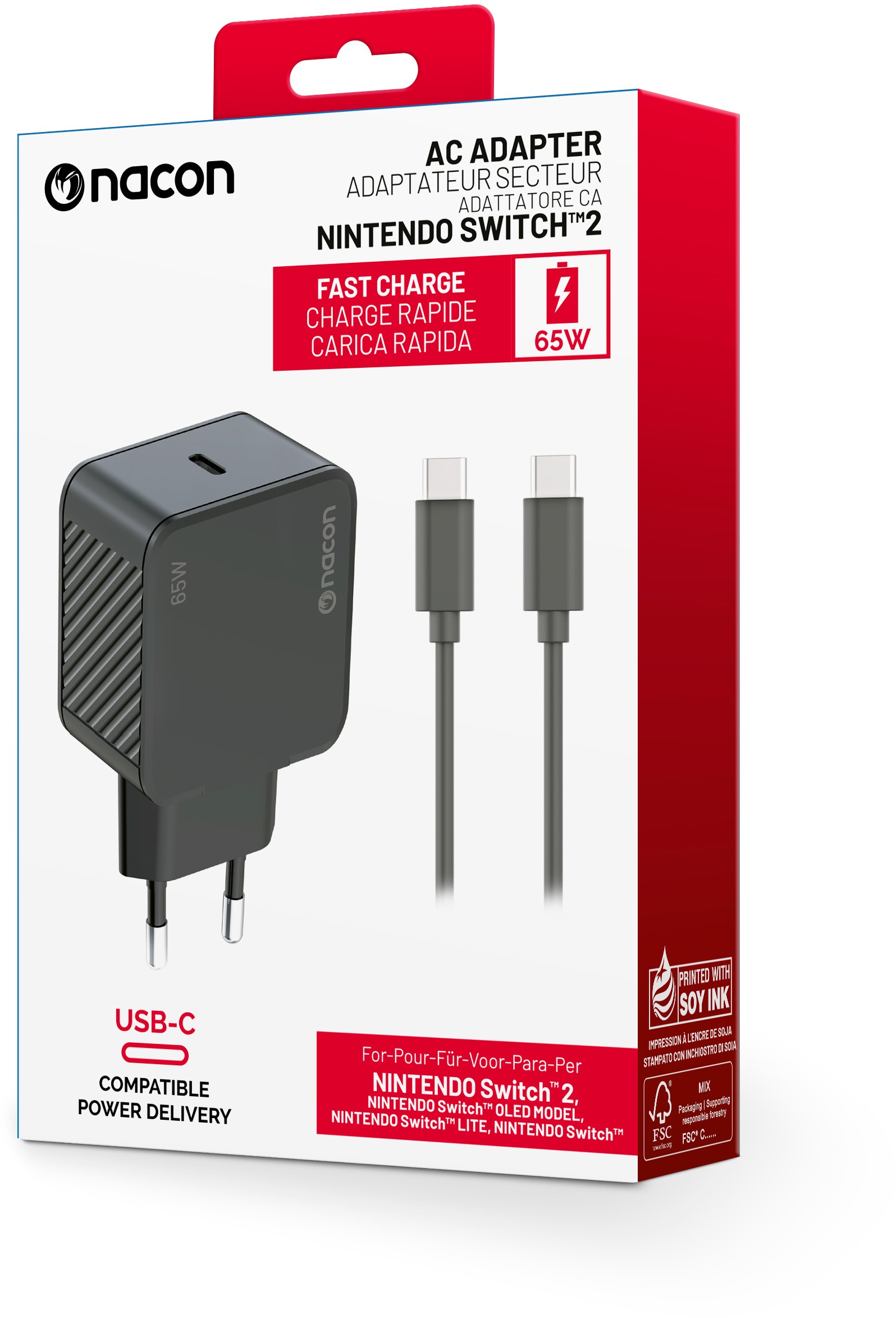 Nacon AC Adapter - Nintendo Switch 2