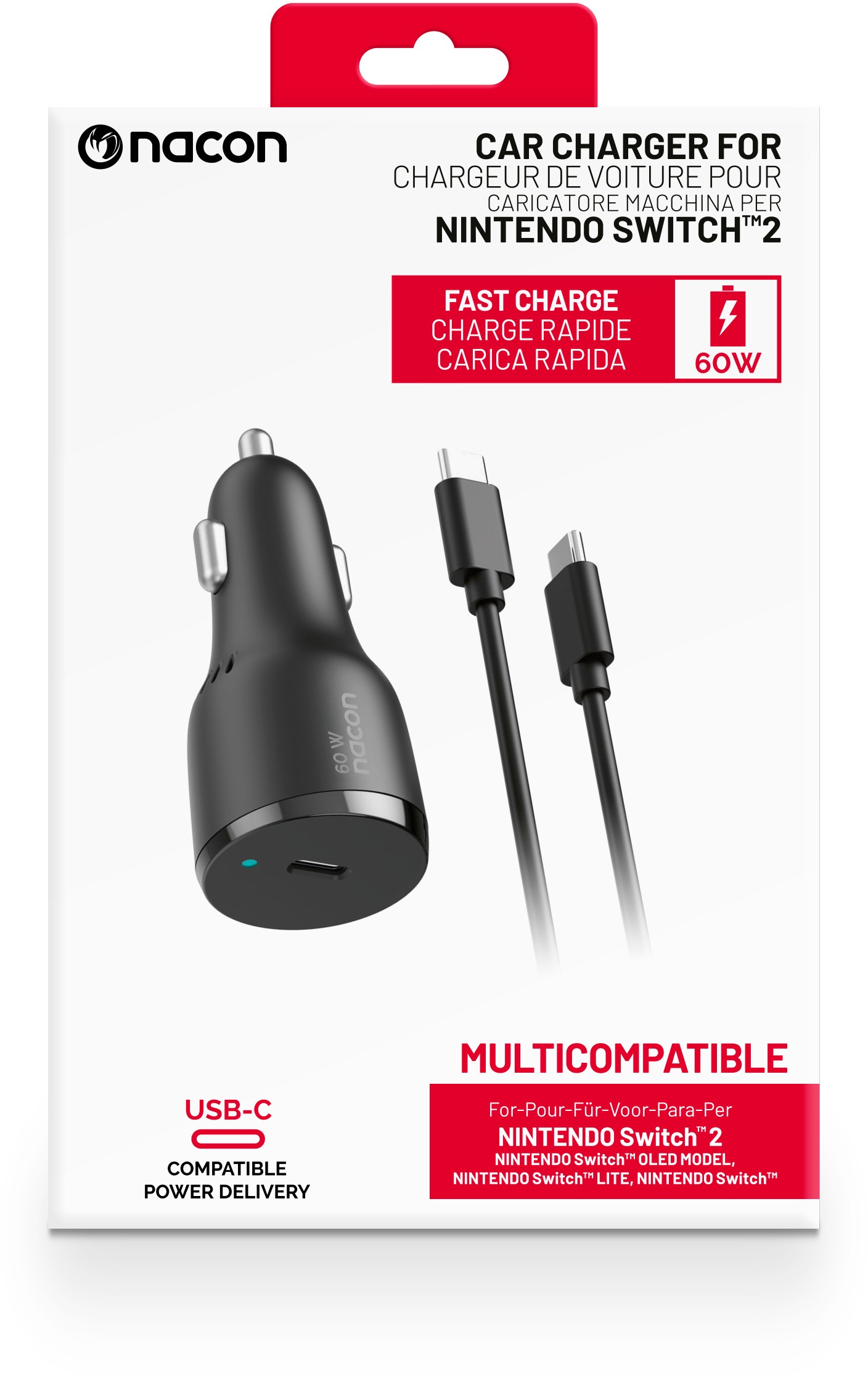 Nacon Car Adapter - Nintendo Switch 2