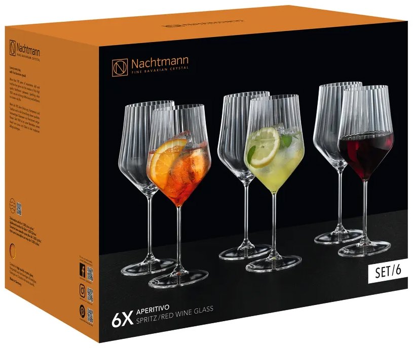 Nachtmann APERITIVO Sada sklenic na spritz/červené víno 6 ks