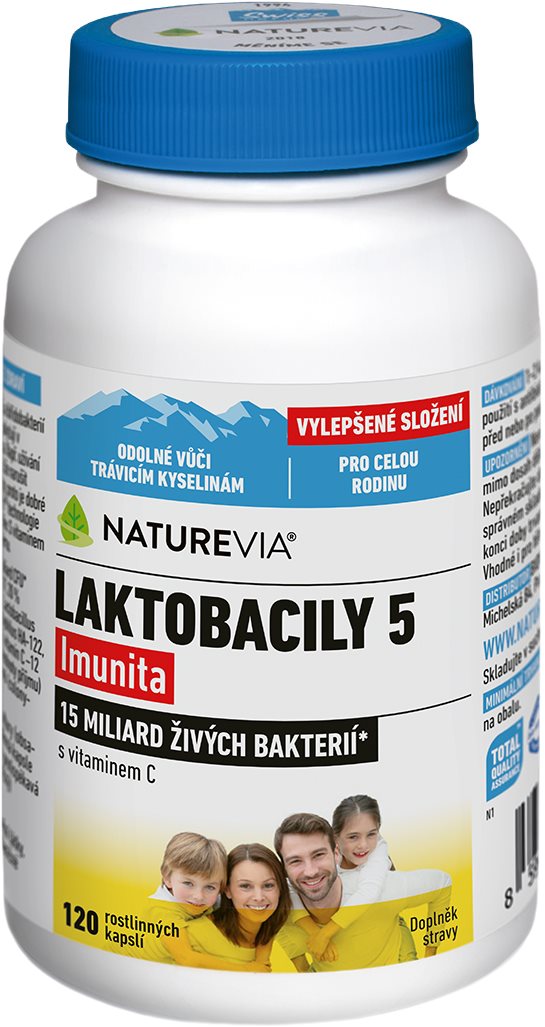 NatureVia Laktobacily 5 Imunita 120 kapslí