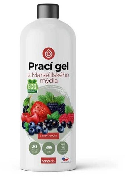 Nanolab Prací gel z Marseillského mýdla pro citlivou pokožku 1 l, 20 praní, Lesní směs