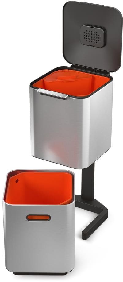 JOSEPH JOSEPH Koše na tříděný odpad Totem Compact 40L Steel 30063