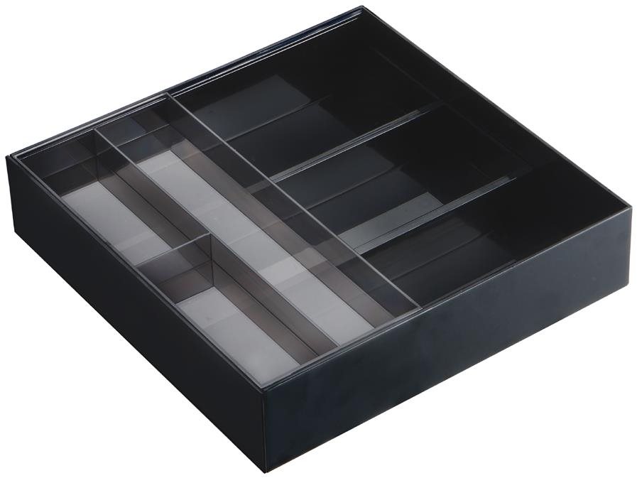 YAMAZAKI Organizér do zásuvky Tower 3442, plast, černé