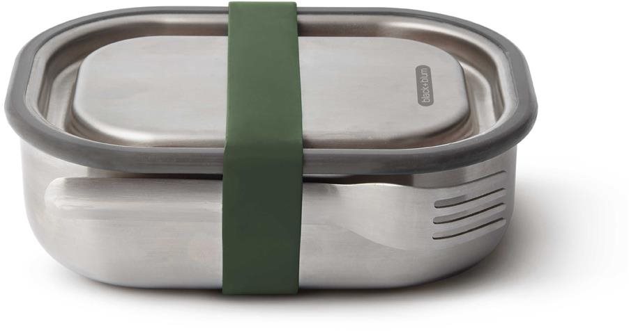 Svačinový box BLACK+BLUM Steel Appetit 600ml, zelený