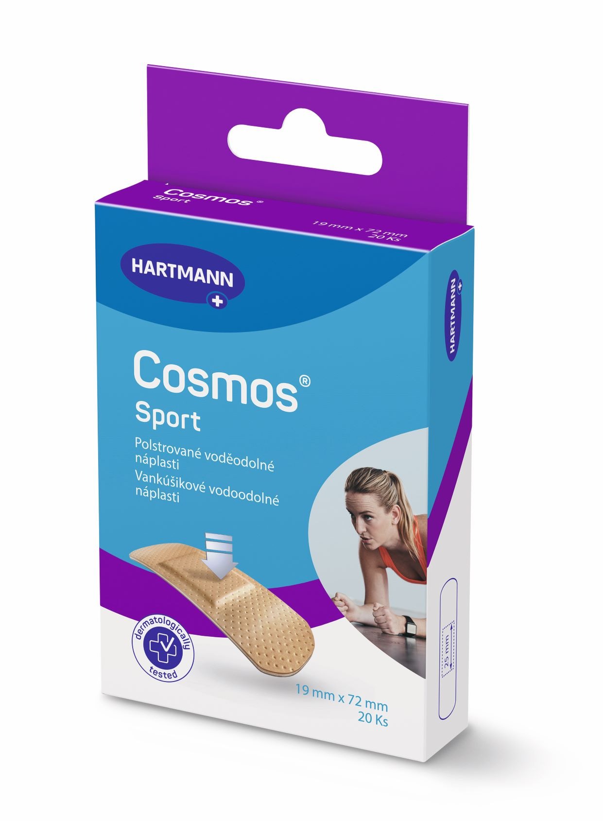 COSMOS Náplast na sport - 1,9 x 7,2 cm (20 ks)