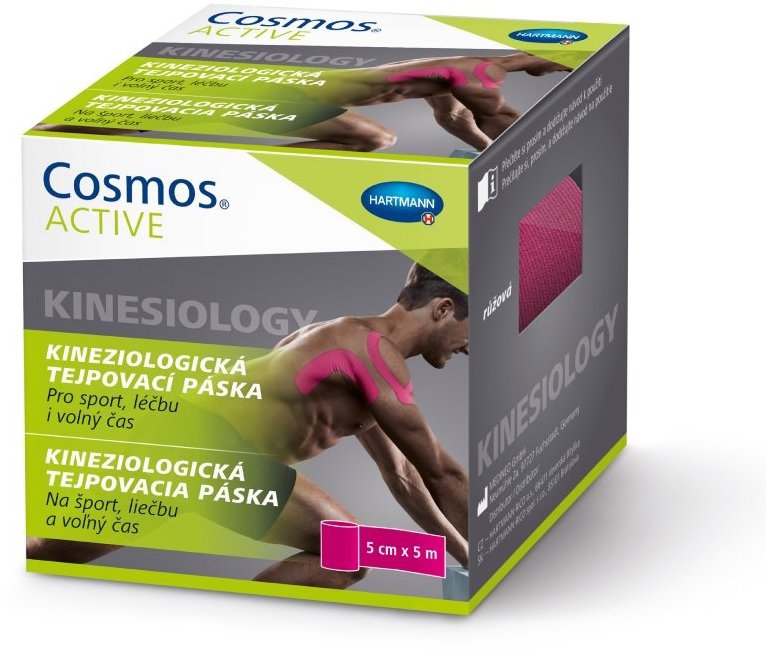 Cosmos Active Kinezio tejpovací páska růžová 5 cm × 5 m