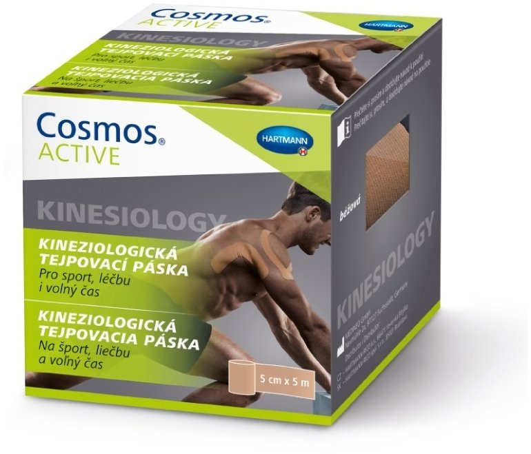 Cosmos Active Kinezio tejpovací páska béžová 5 cm × 5 m