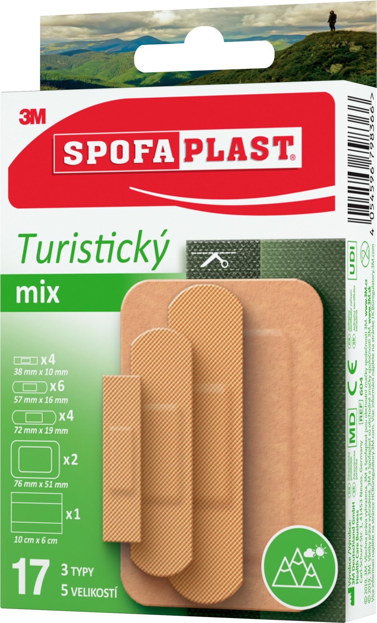 Spofaplast Turistický Mix 604, 17 ks