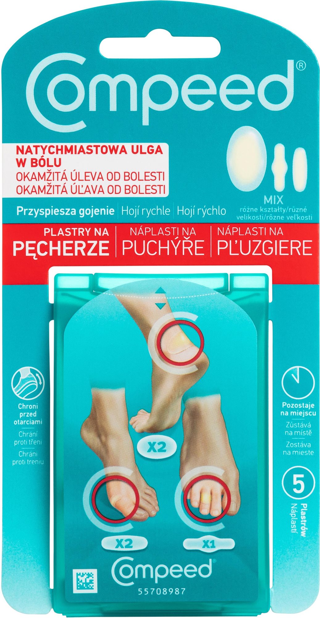 COMPEED Náplasti na puchýře MIX 5 ks