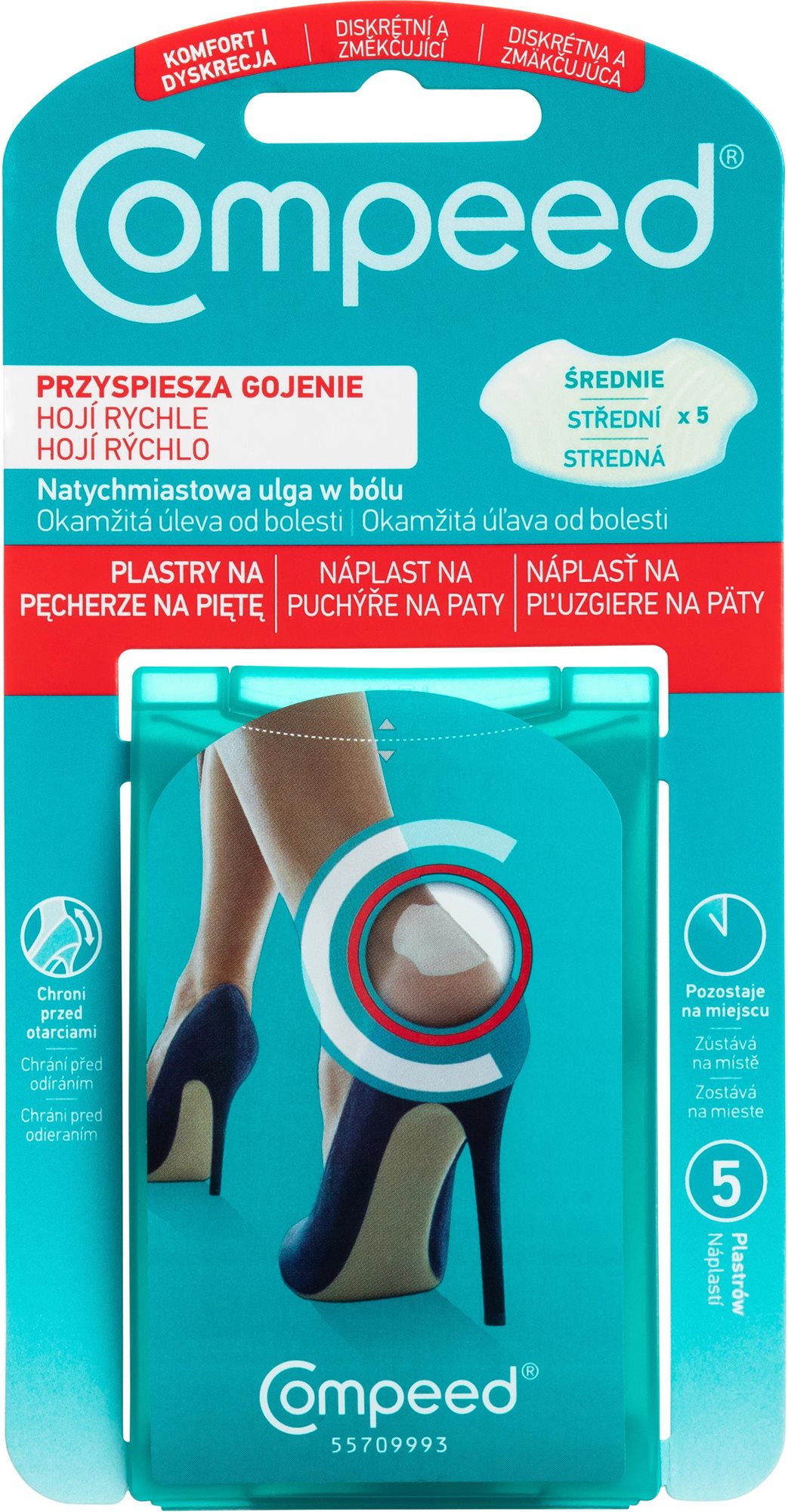 COMPEED Náplasti na puchýře Diskrétní 5 ks