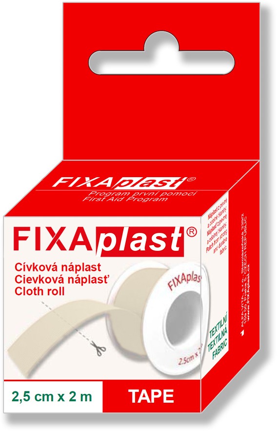 FIXAplast náplast cívka 2,5 cm × 2 m