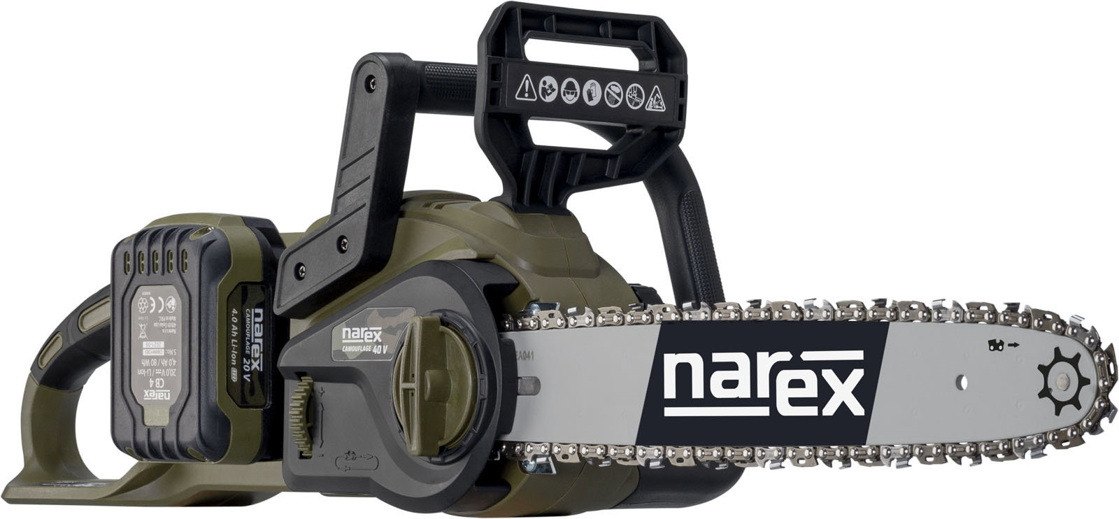 NAREX Akumulátorová řetězová pila Camouflage CPR 350 4BN 65406735 (2 x 4Ah)