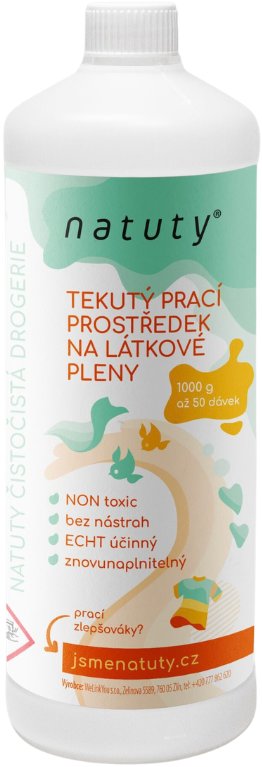 Natuty Tekutý prací prostředek na látkové pleny Jsme natuty, 100 ml