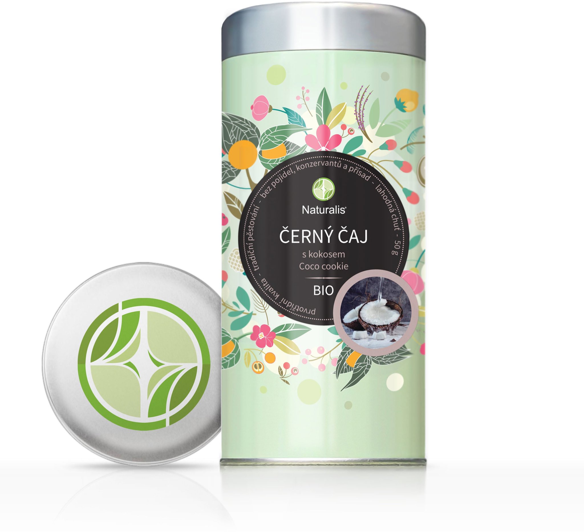 Naturalis Coco cookie, černý s kokosem, BIO