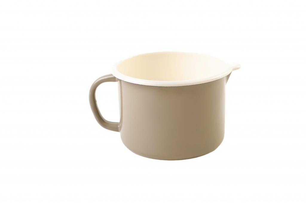 Olymp, elegant grey, smaltovaný hrnek s výlevkou 12 cm, 1 l