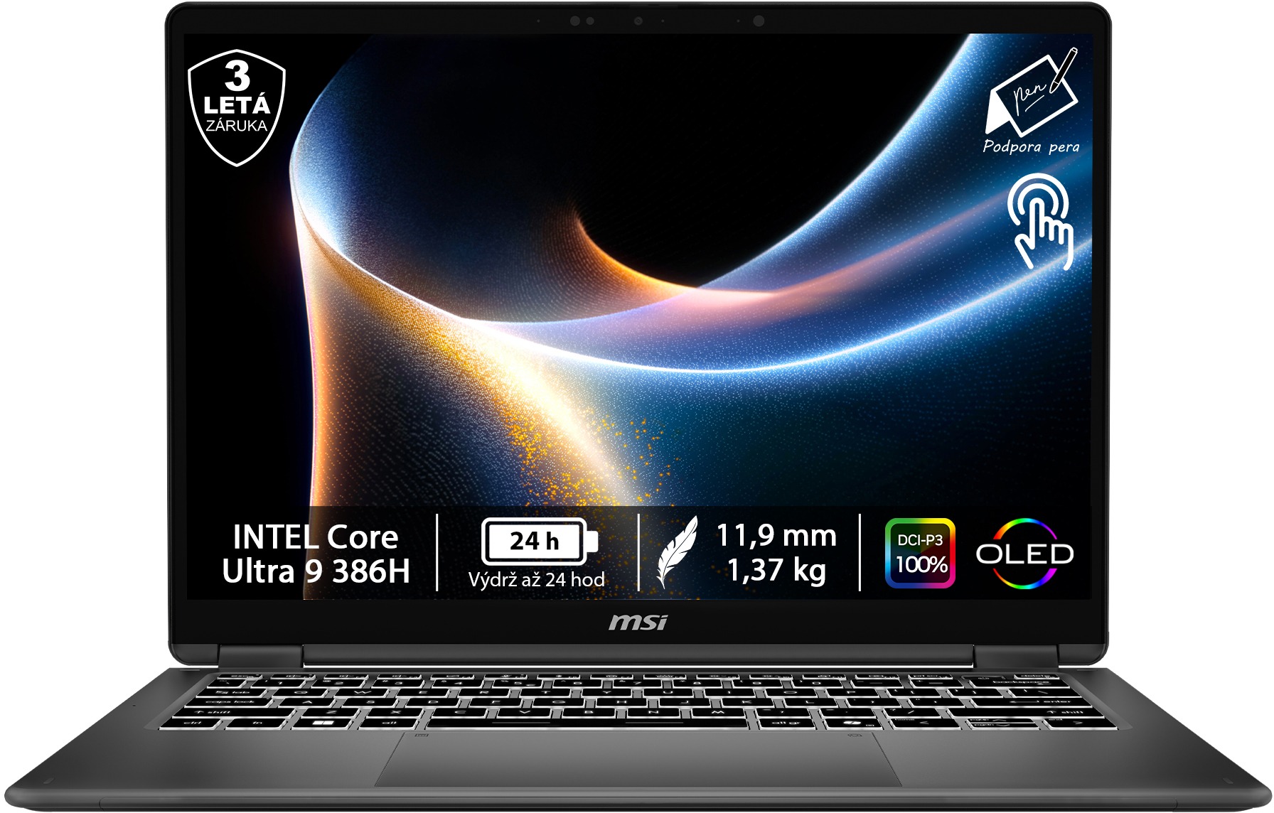 MSI Prestige 14 Flip AI+ D3MTG-023CZ notebook s 14" 2K dotykovým displejem