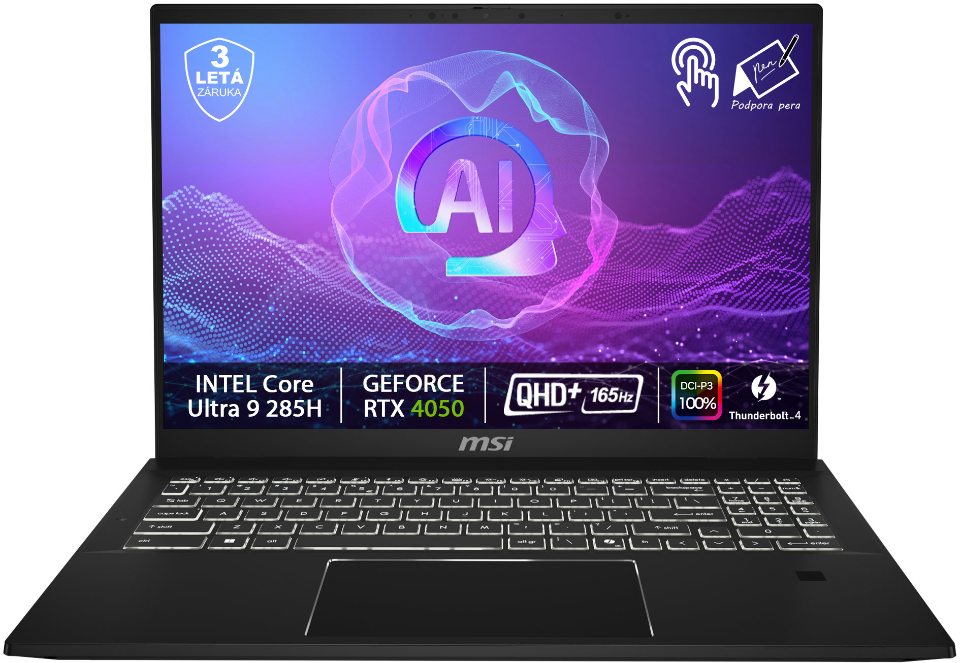 MSI SummitPro 16 AI A2HVETG-077CZ celokovový notebook