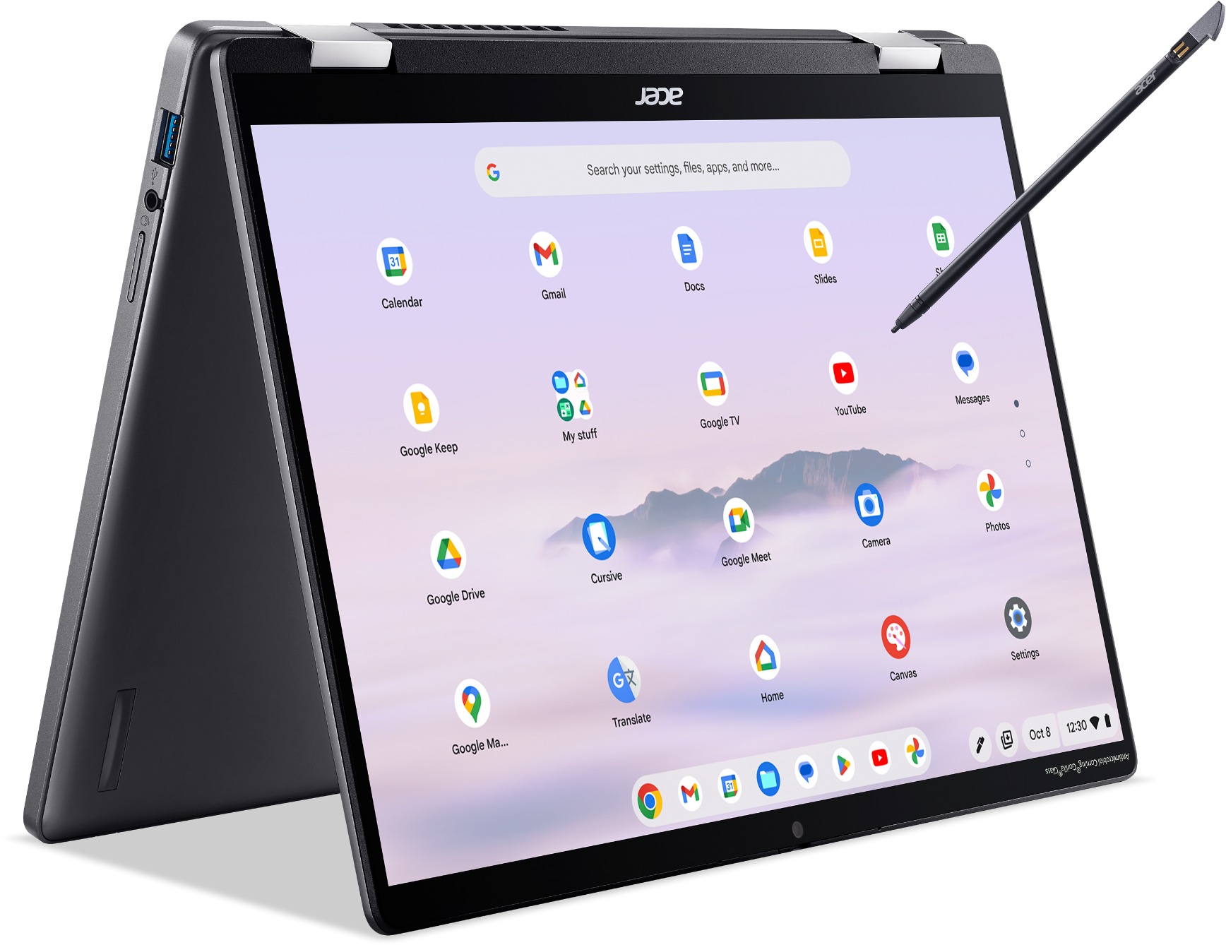 Acer Chromebook Plus Spin 714 v ocelově šedé barvě