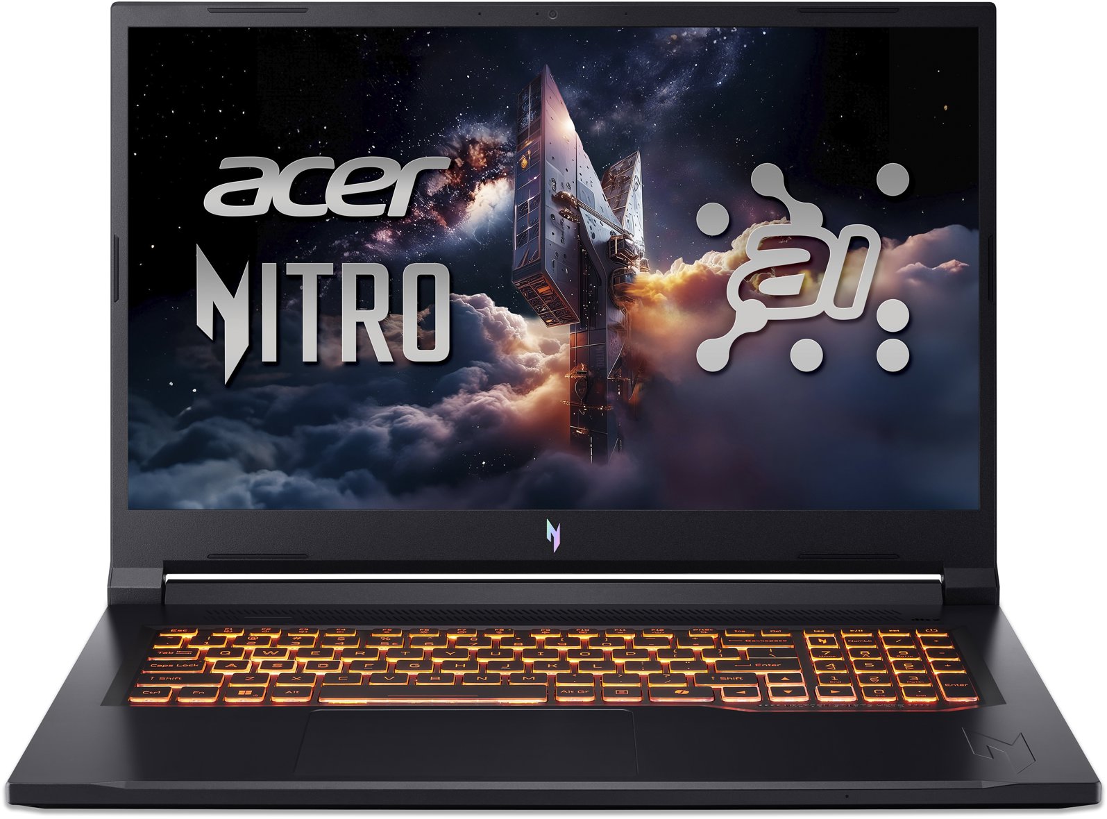 Acer Nitro V 17 AI Black notebook s moderním designem a výkonnými parametry.