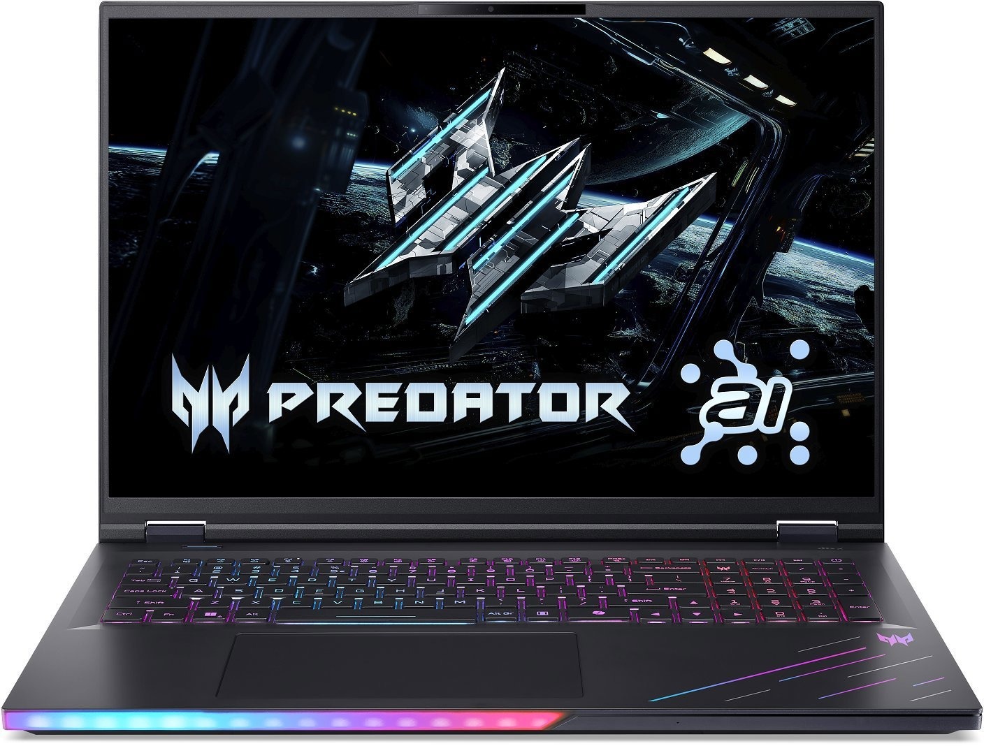 Acer Predator Helios 18 AI v černé barvě s kovovým designem