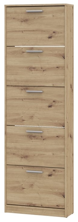Nejlevnější nábytek Sarel Botník s 5 výklopy, dub artisan