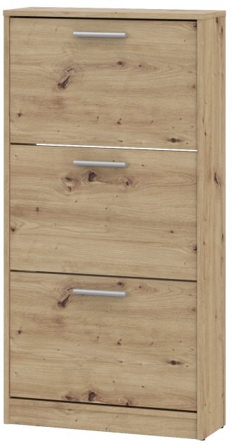Nejlevnější nábytek Sarel Botník se 3 výklopy, dub artisan