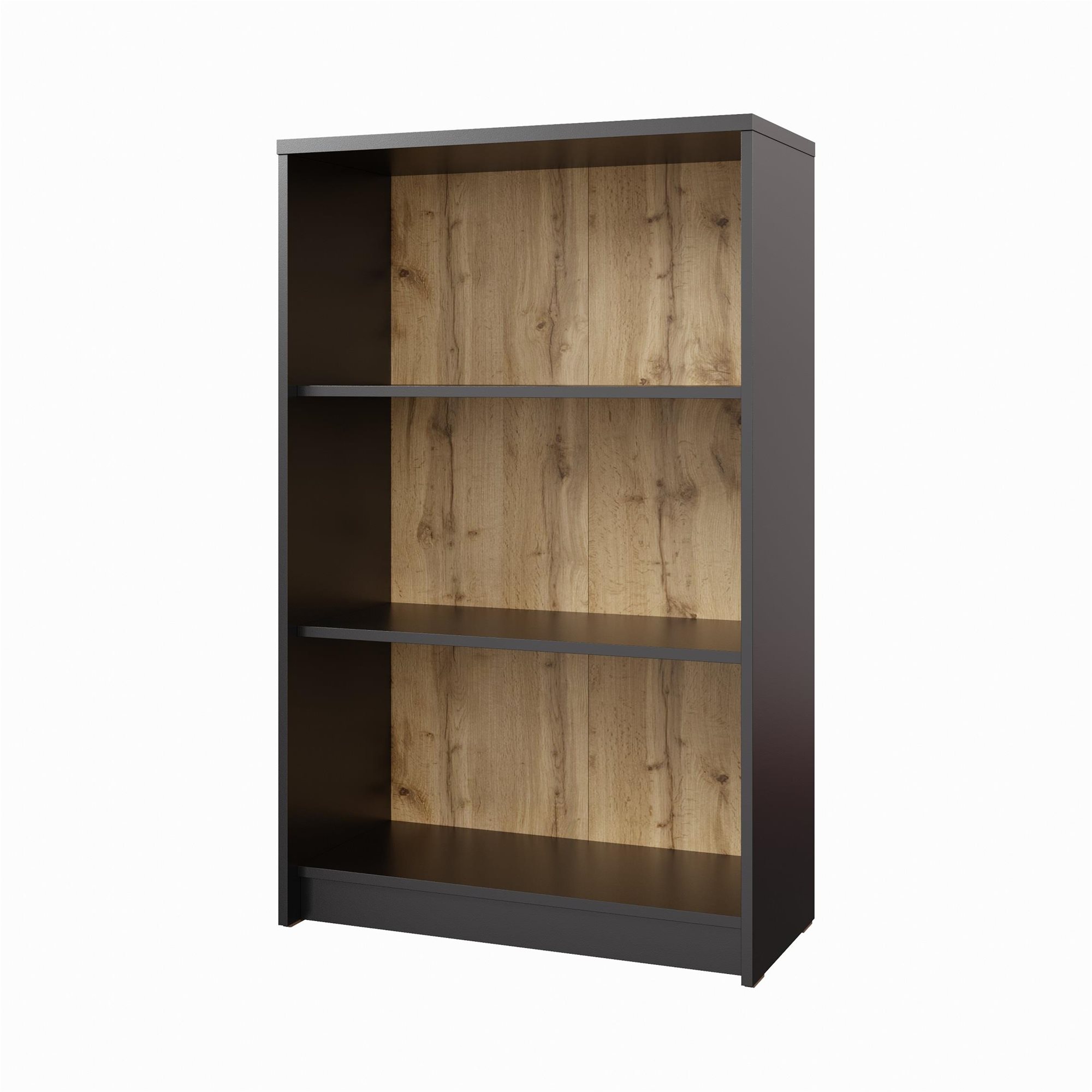 Regál Nejby Gianni v černé a dubu Wotan