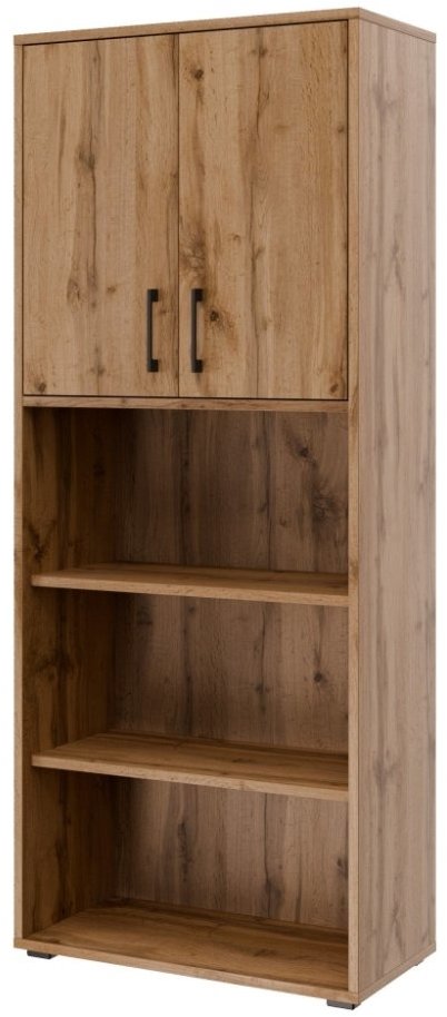 Regál Nejlevnější nábytek Gianni Premium s dvířky typ 2, dub Wotan