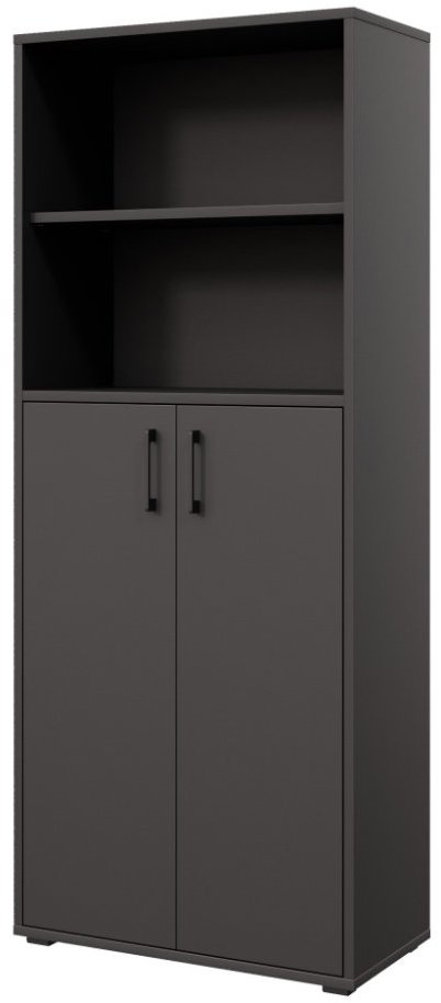 Regál Nejby Gianni Premium s dvířky typ 1 v antracitovém provedení