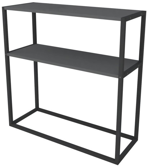 Regál Vallo - nejlevnější nábytek, kovový, černý/antracit
