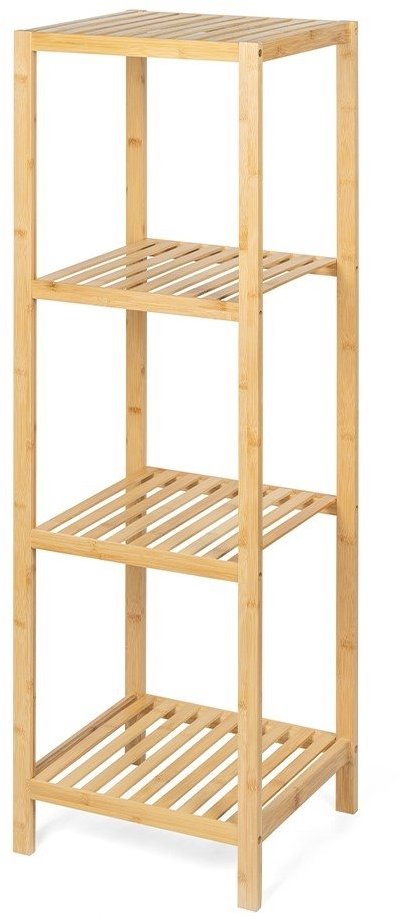 Regál Holna 4 - přírodní bambus, 4 úrovně
