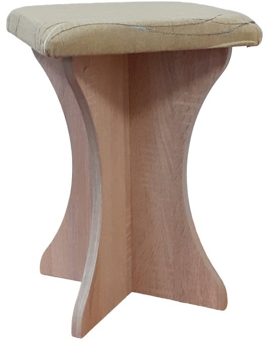 Nejlevnější nábytek Burewala Čalouněný jídelní taburet, dub sonoma/látka Monaco