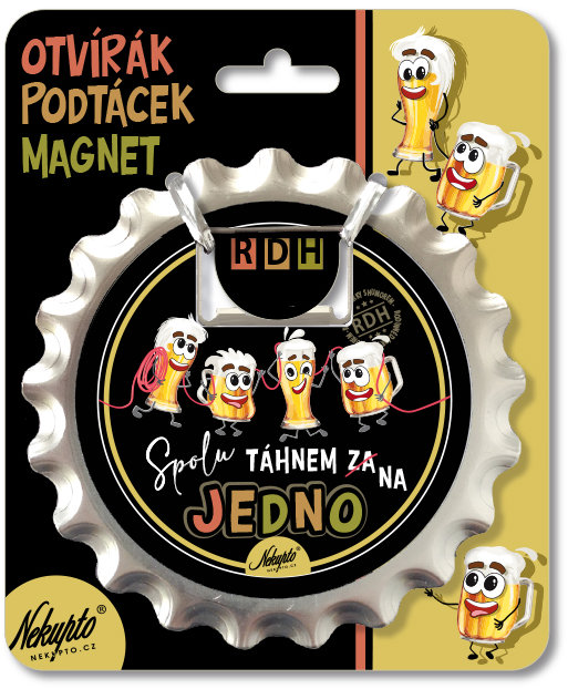 Nekupto Otvírák na pivo, podtácek Spolu táhnem na jedno RDH