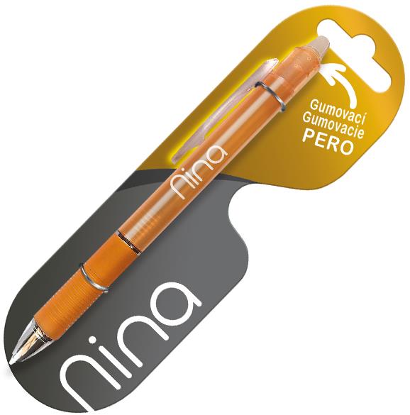 Propiska se jménem Nina - gumovací propiska pro kancelářské, domácí nebo školní použití.