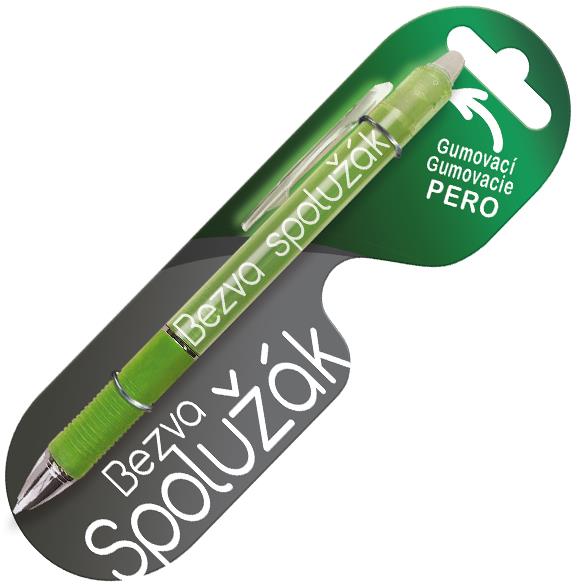 Gumovací propiska Nekupto s potiskem Bezva spolužák