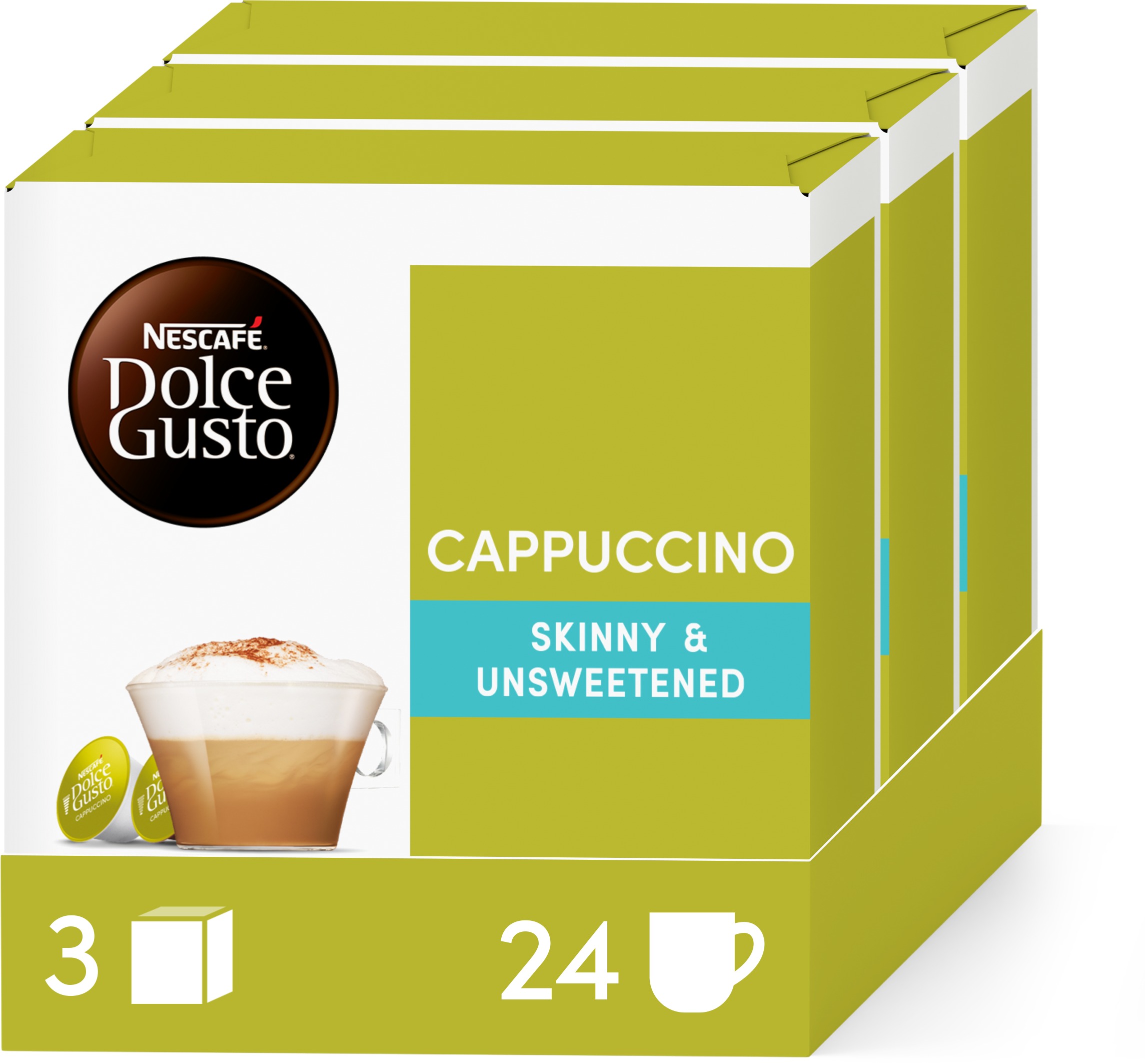 NESCAFÉ® Dolce Gusto® Cappuccino Skinny Unsweetened - 48 kapslí (24 porcí)