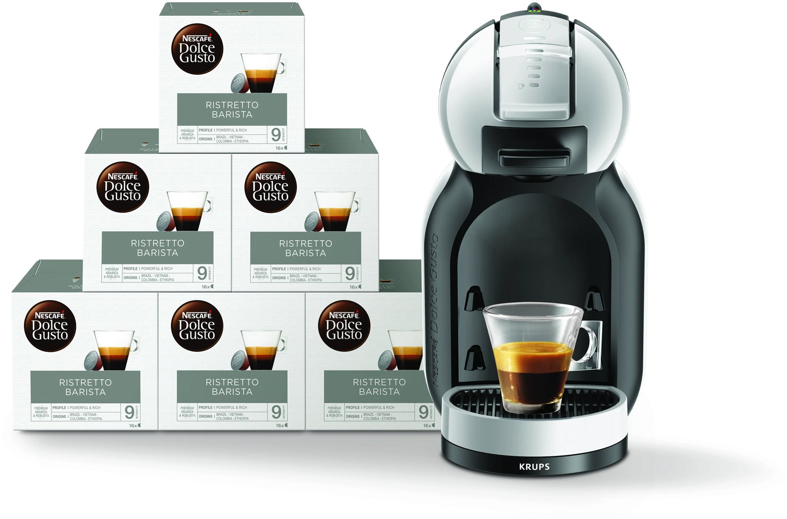 KRUPS KP123B Nescafé Dolce Gusto Mini Me Dárkový set s 96 kapslemi Barista