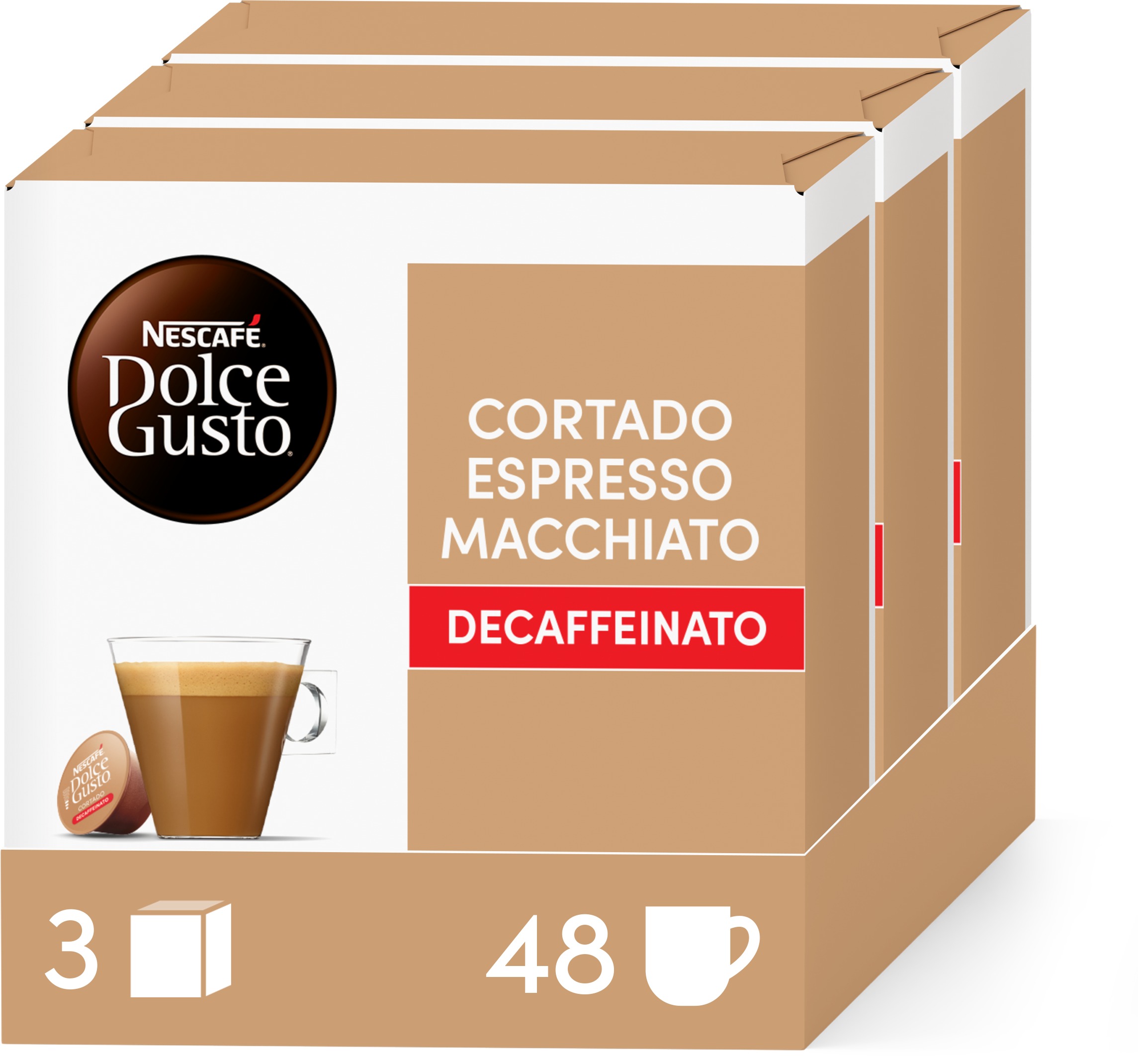NESCAFÉ® Dolce Gusto® Cortado Decaffeinato - 48 kapslí