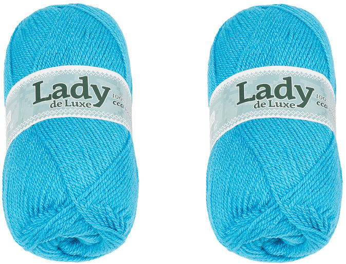 NGM SET 2 ks - Příze Lady de luxe 100 g - 925 modrá