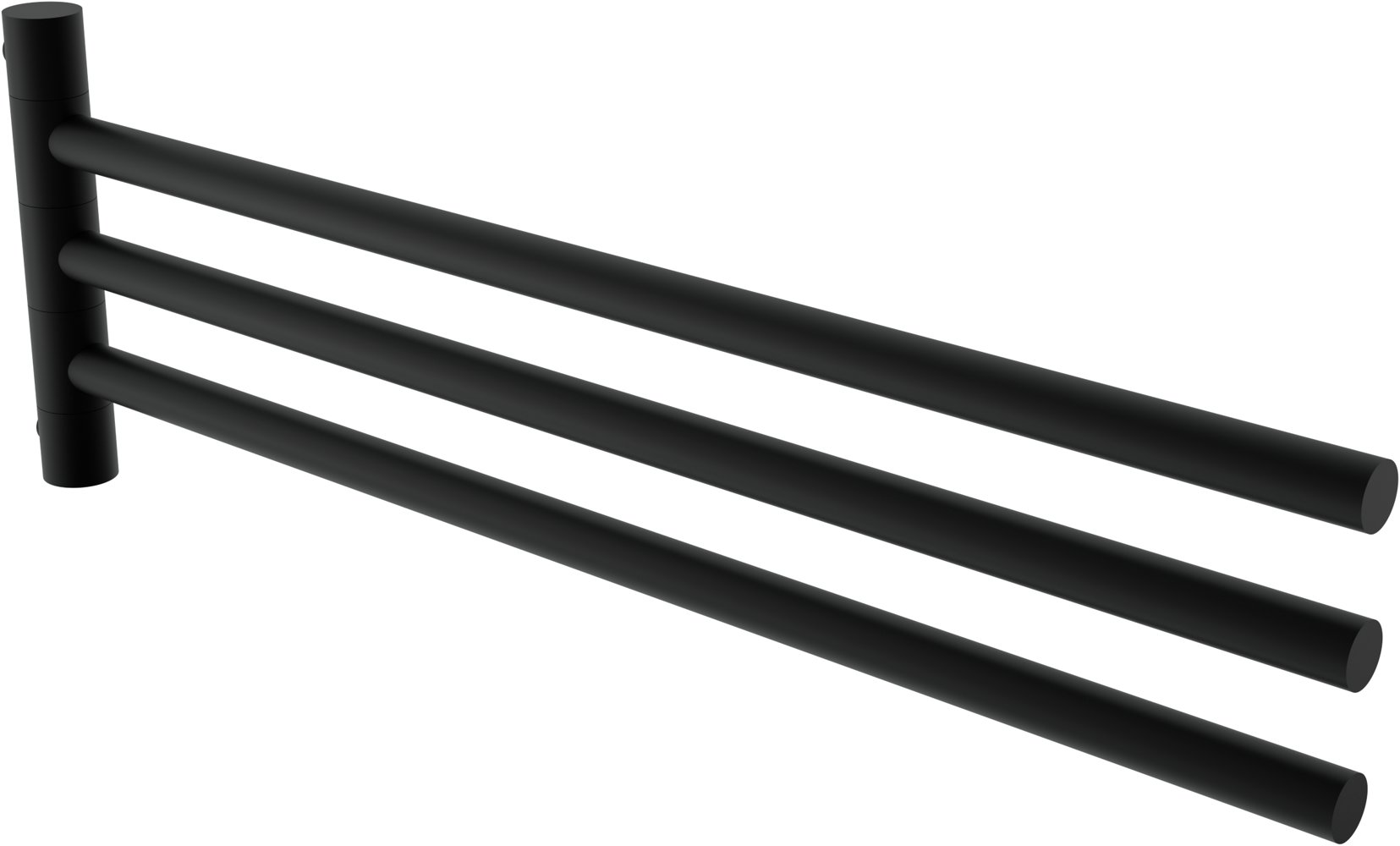 Nimco Držák na ručníky otočný 42 cm (3 ramena) – nerez Bormo černá BRC 11096-3-90