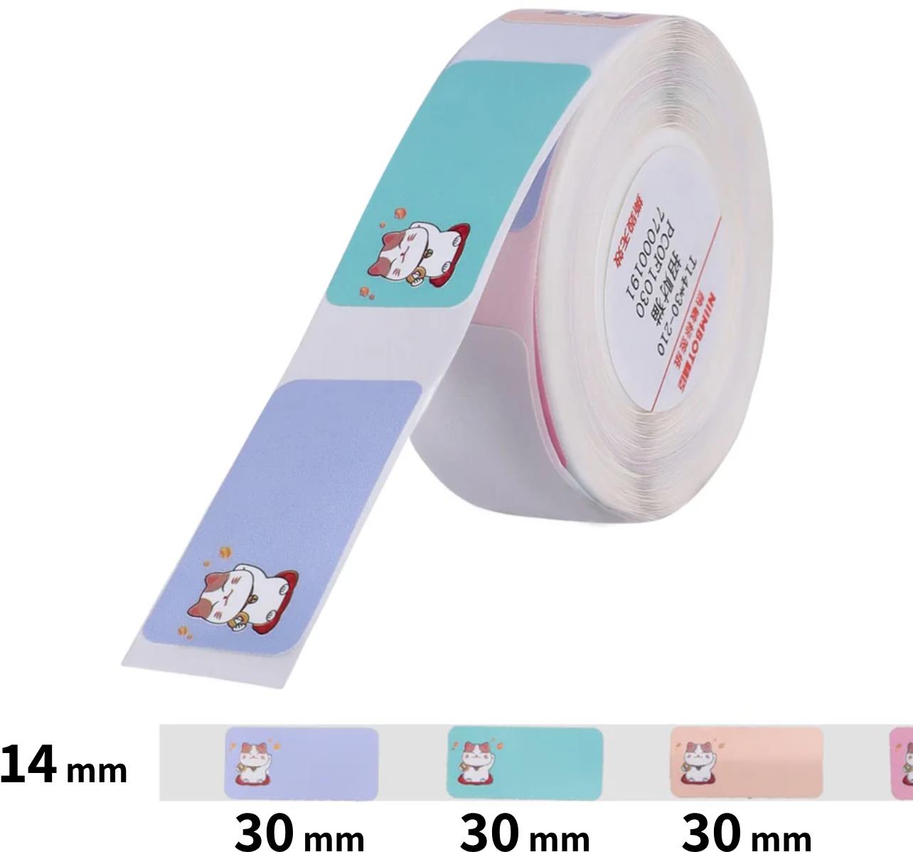 Niimbot štítky T 14x30mm 210ks Maneko-neko pro D11, D11-M, D110, D110-H