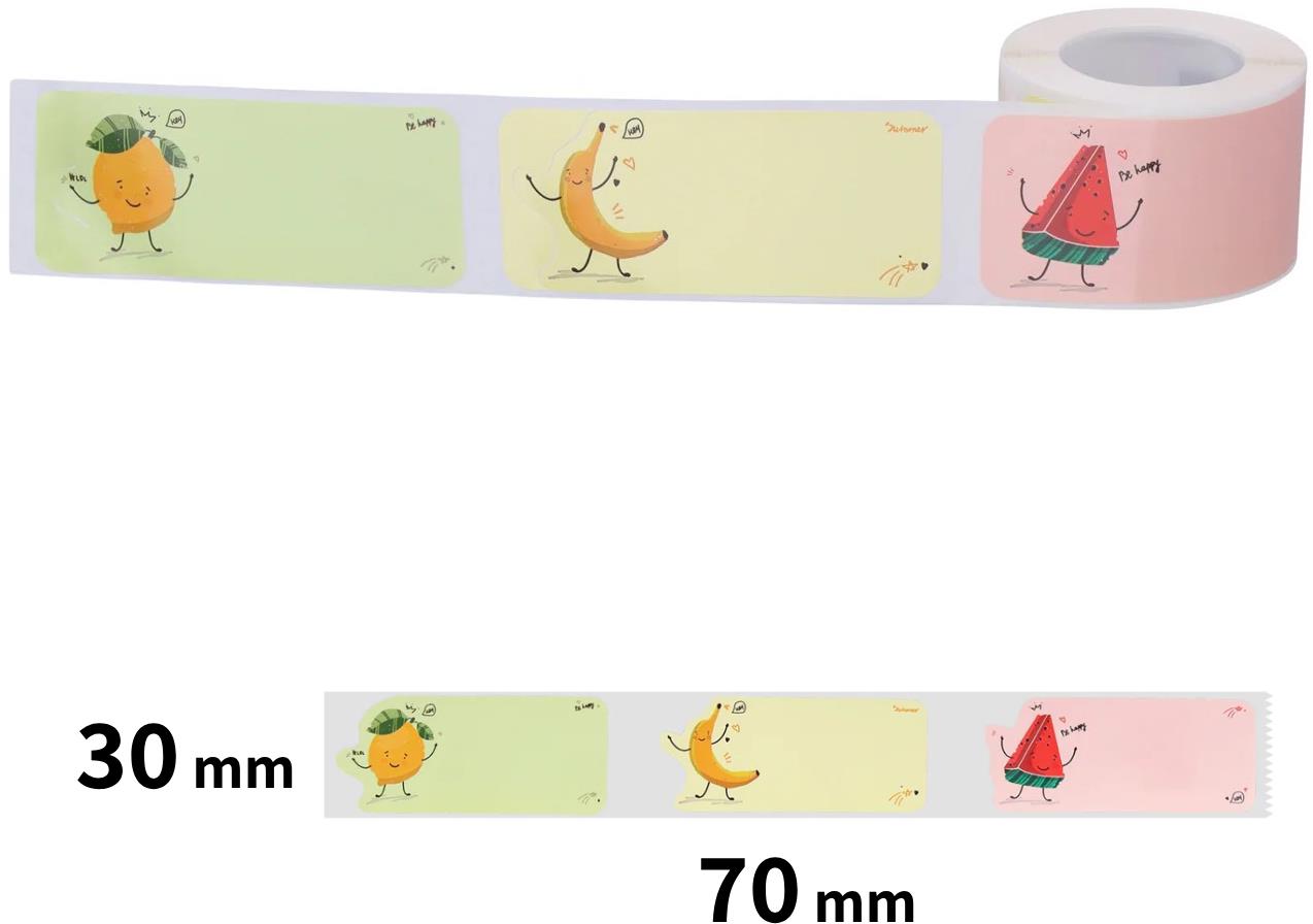 Niimbot štítky T 30x70mm 110ks Ovocná party pro B21, B21S, B3, B1S