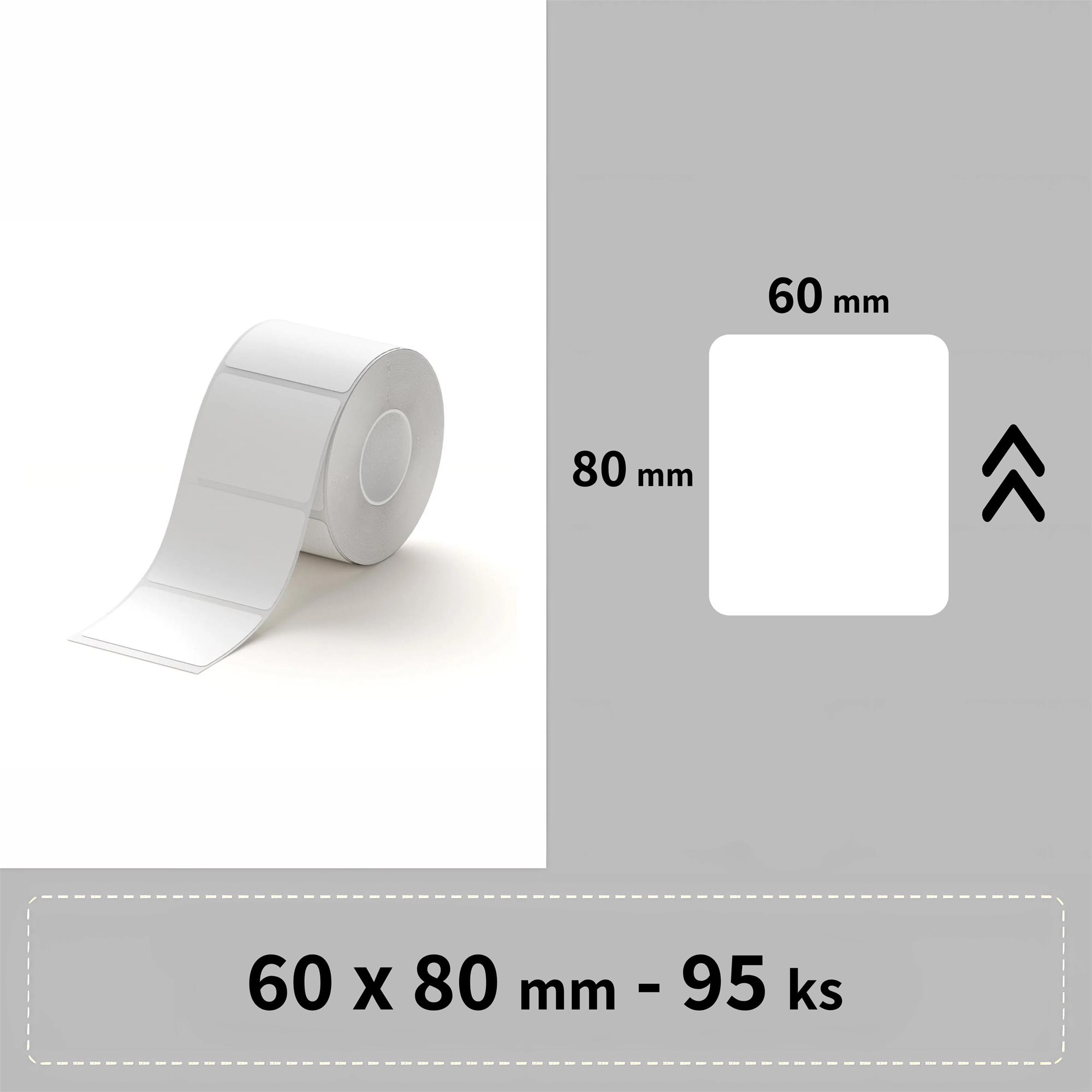 Niimbot štítky RP 60x80mm 95ks Bílé pro B3S