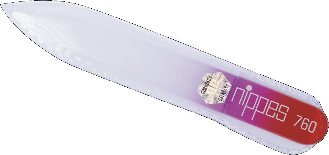 Solingen Pilník skleněný na nehty duhový 9 cm