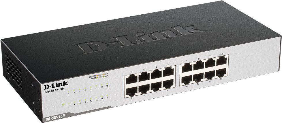 D-Link GO-SW-16G 16portový gigabitový switch